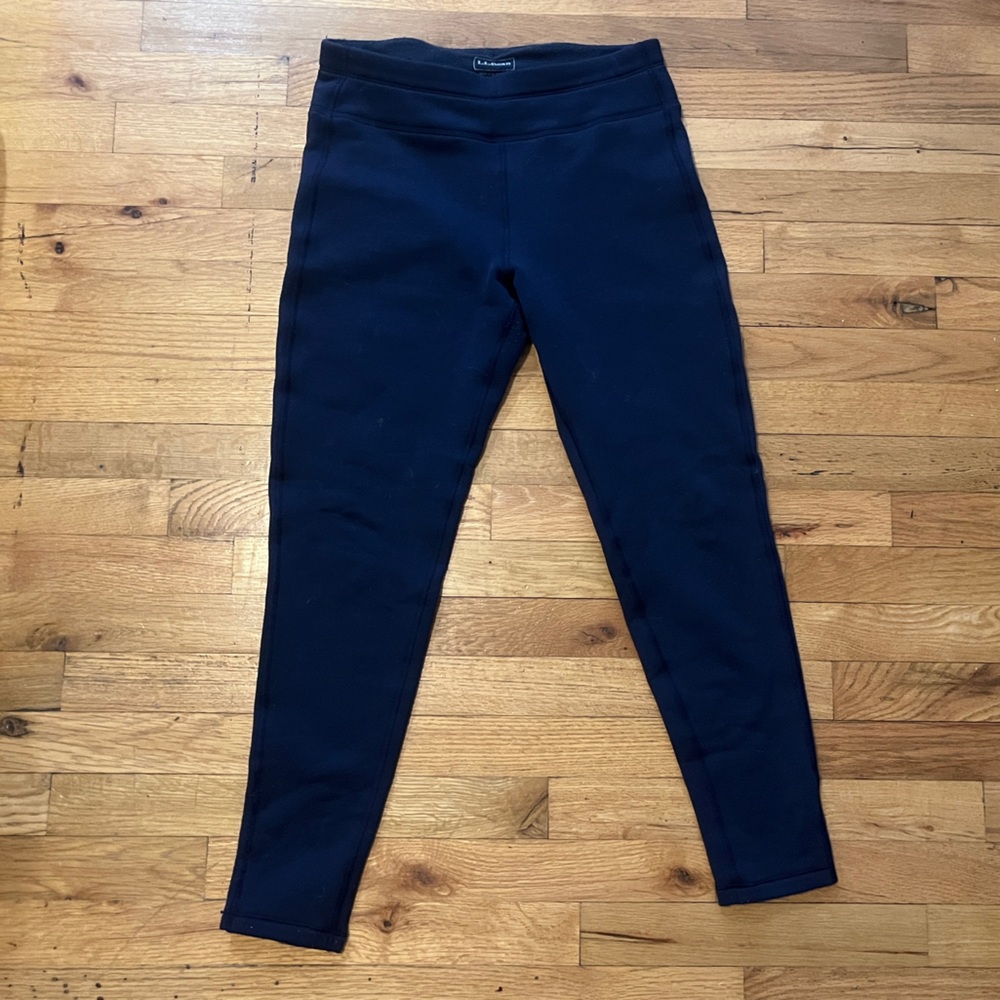LL Bean Fleece Leggings Navy Size S